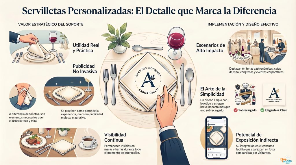 Infografía servilletas personalizadas