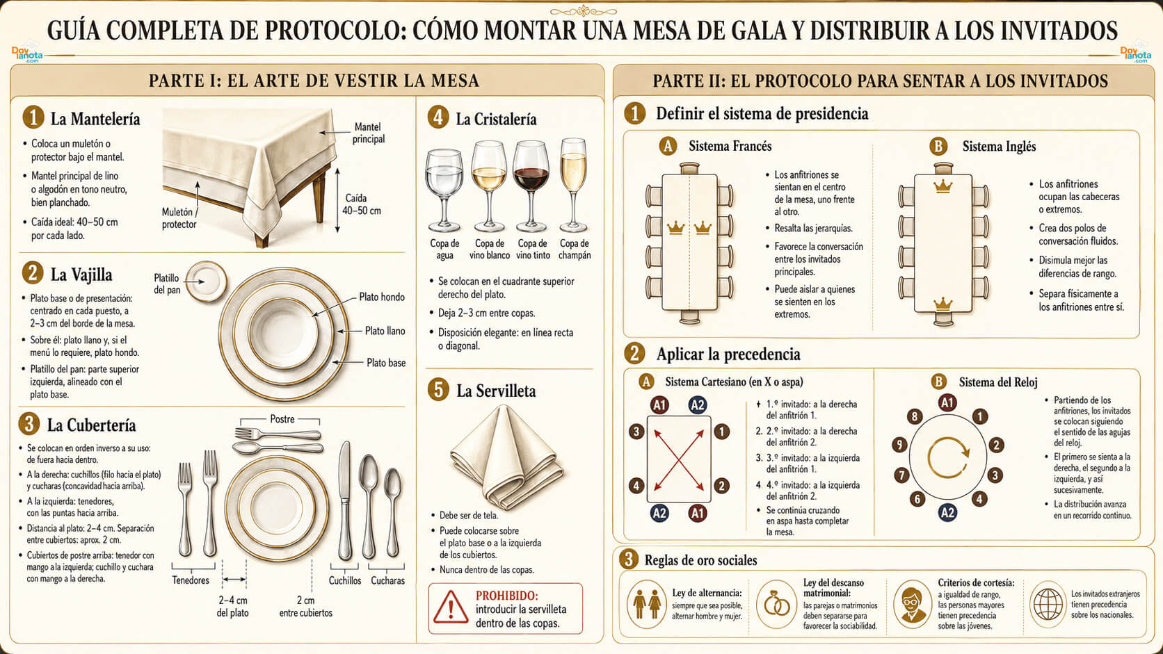 mesa y distribución invitados